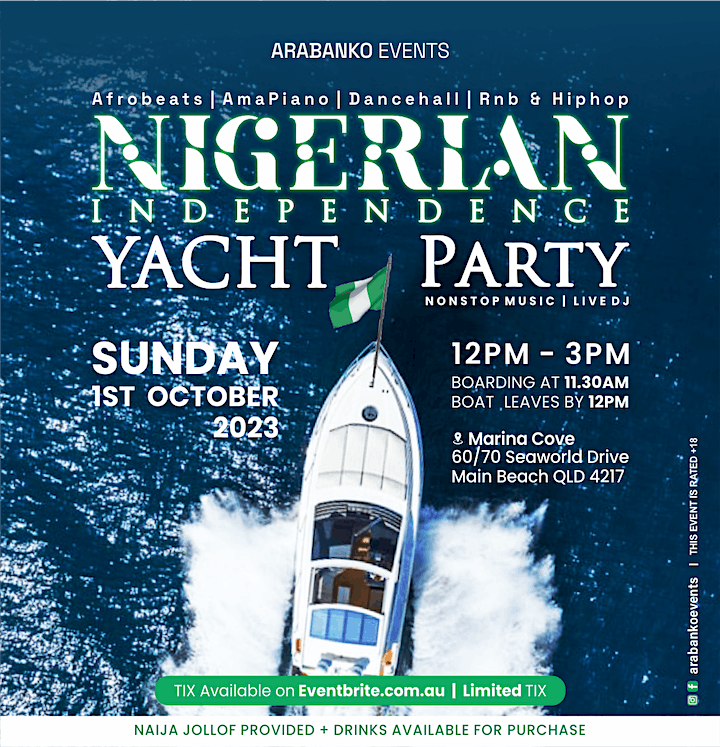 Nigerian Independence Day Yacht Party 2023