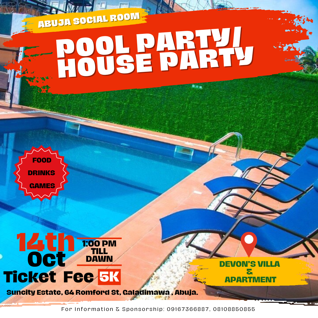 Abuja Social Room: Pool/House Party